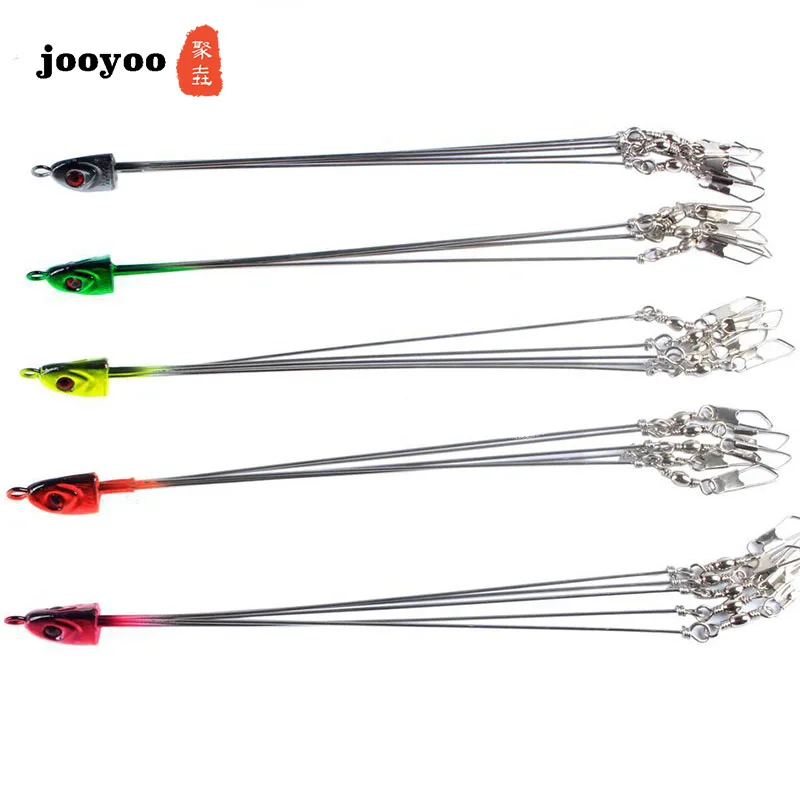 Señuelo de pesca con paraguas de 5 brazos, anzuelo, aparejo Alabama, cabeza de aparejo, cebo de natación, lubina con conector giratorio a presión, pesca de pececillo para lubina