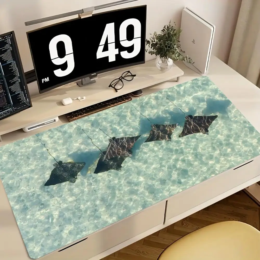 Stingrays Aerial Mouse Pad Multi-Size non-slip Gaming mouse pad Gamer E-Sports Mouse Mat Game Mechanical Keyboard XXL Desk Mat