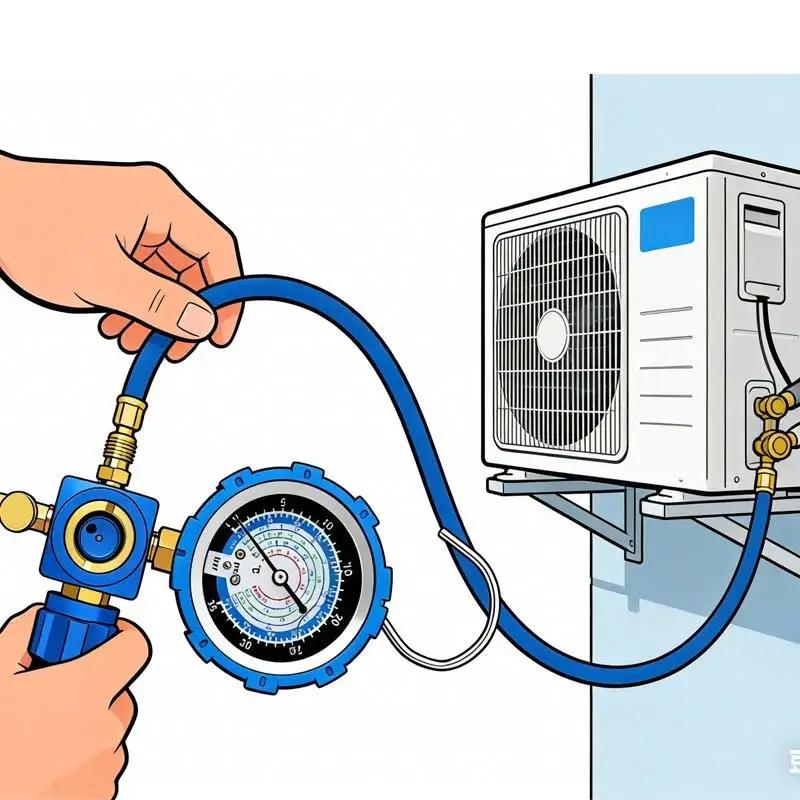 35Kg refrigerant pressure gauge plus fluorine gauge refrigerant household tool sheet