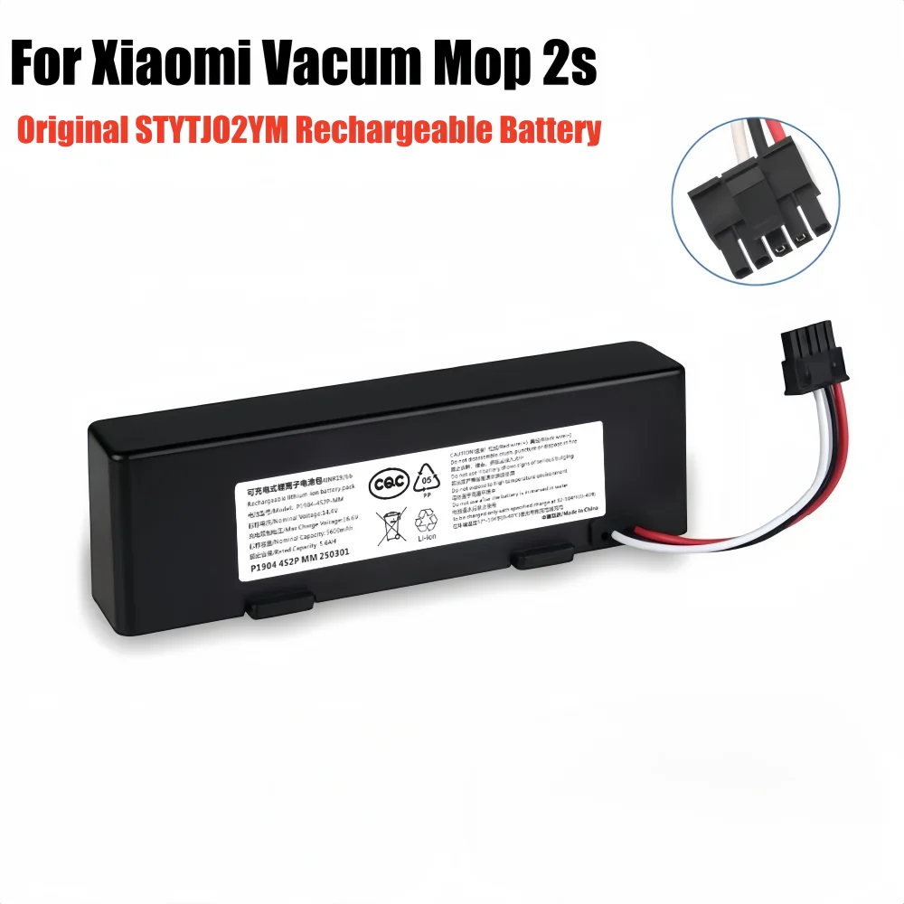 14.4V Li-Ion Battery for Xiaomi Mop 2S / Mop Pro/Mop P, Compatible with Mijia STYTJ02YM,XMSTJQR2S Vacuum Cleaner Robot Battery
