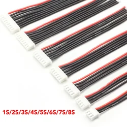 10pcs/lot JST-XH Lipo Battery Balance Charger Cable 1S/2S/3S/4S/5S/6S/7S/8S Silicone Wire For RC Lipo Battery charger 22AWG 10CM