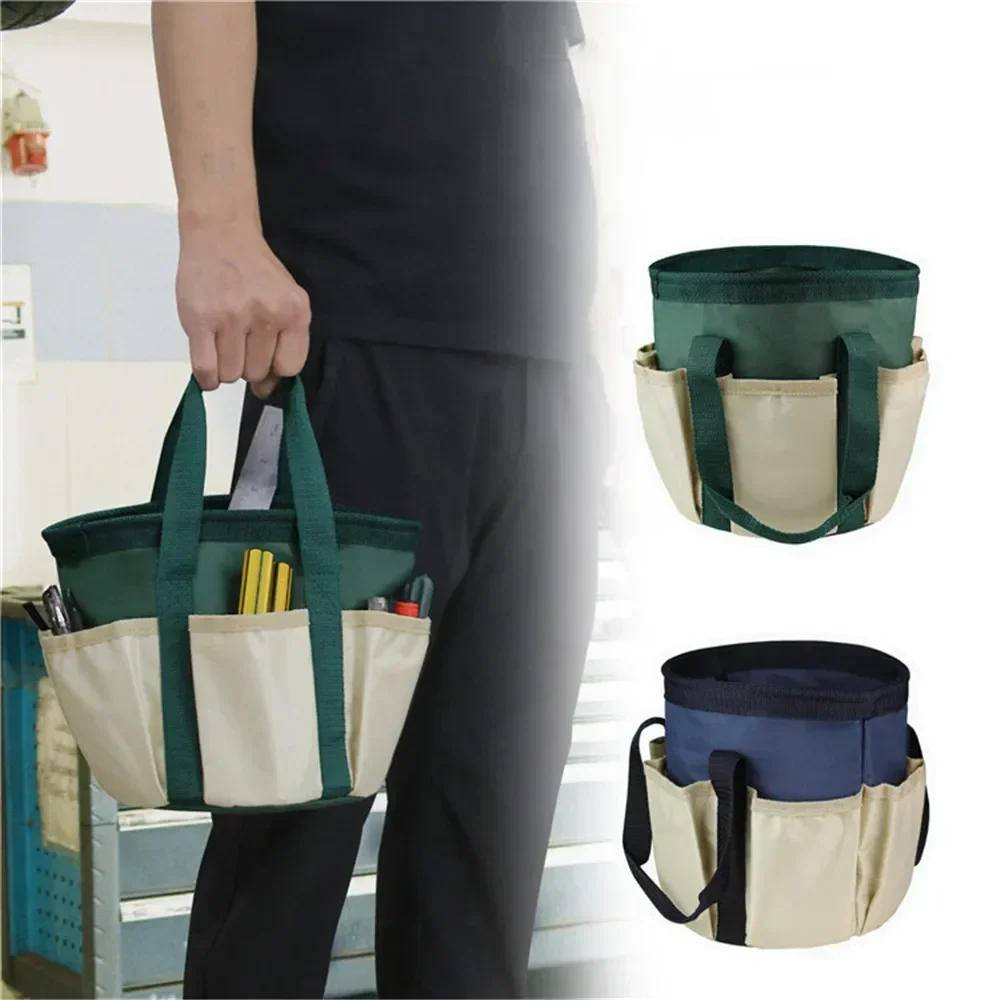 Bucket Tool Bag 3.5 Gallon Portable Light Waterproof Multi Pocket Garden Tools Garden Small Kit Tool Bucket Accessories