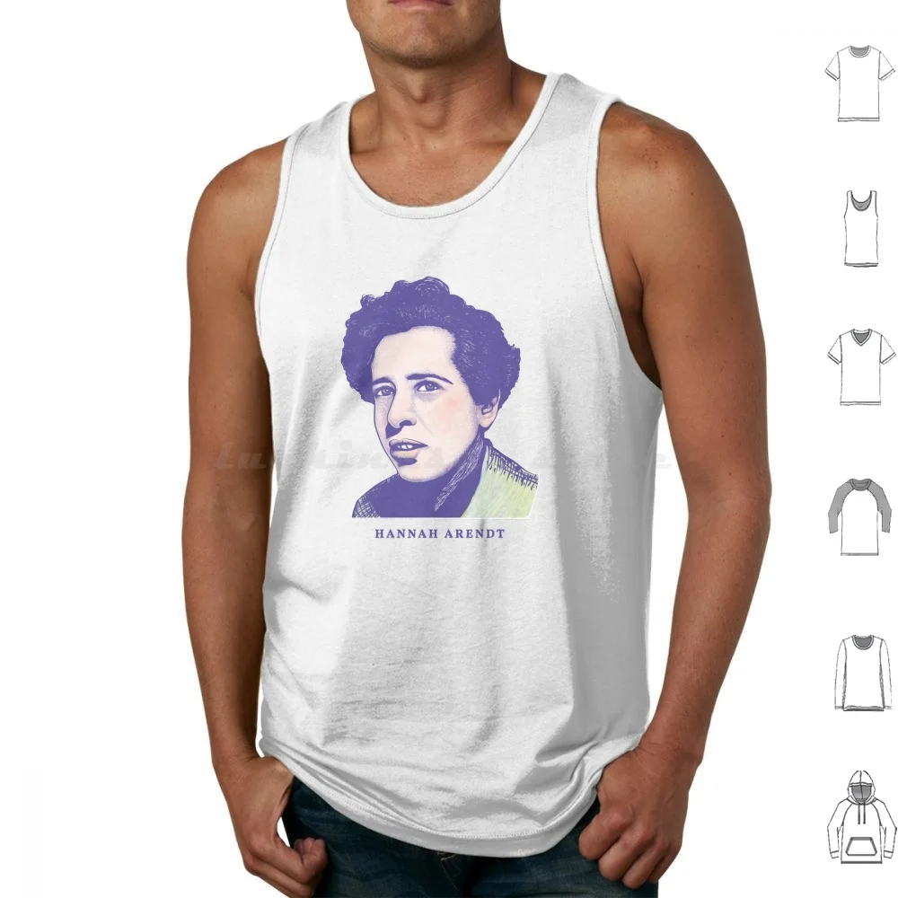 Hannah Arendt Regatas Colete Sem Mangas Hannah Arendt Retrato Filosofia Teorista Político Autor Escritor Praxis Literatura
