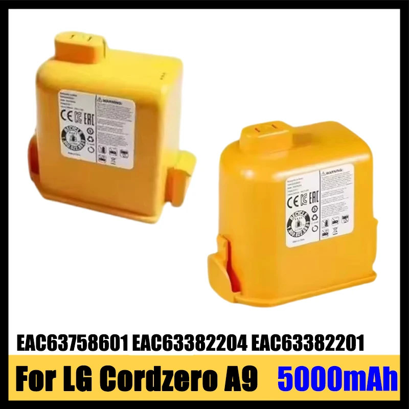 Литий-ионный аккумулятор 25,2 В, 5000 мАч для LG Cord Zero EAC63382204 A9, A9S, P9, A9K-CORE, A9MAX, A9T-Ultra, A9K-PRO, A9N, A9M, A9 Plus