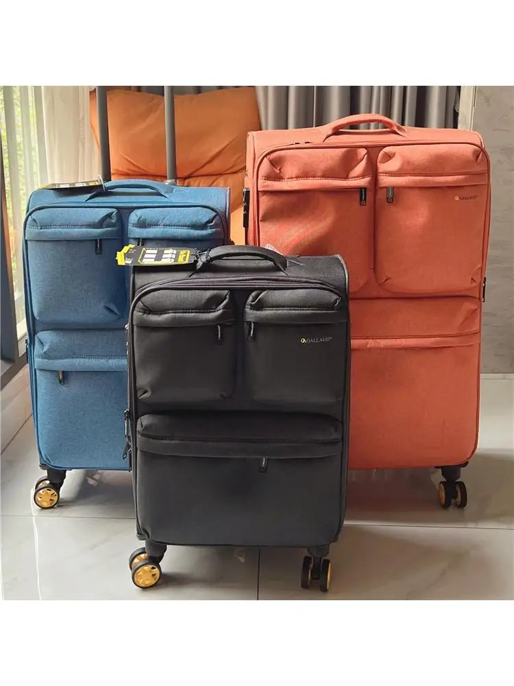 

Сумка Lage из ткани быка, большая вместительная чемодан, 20-дюймовая посадочная коробка, парусиновая ручная сумка с вращающимися колесами