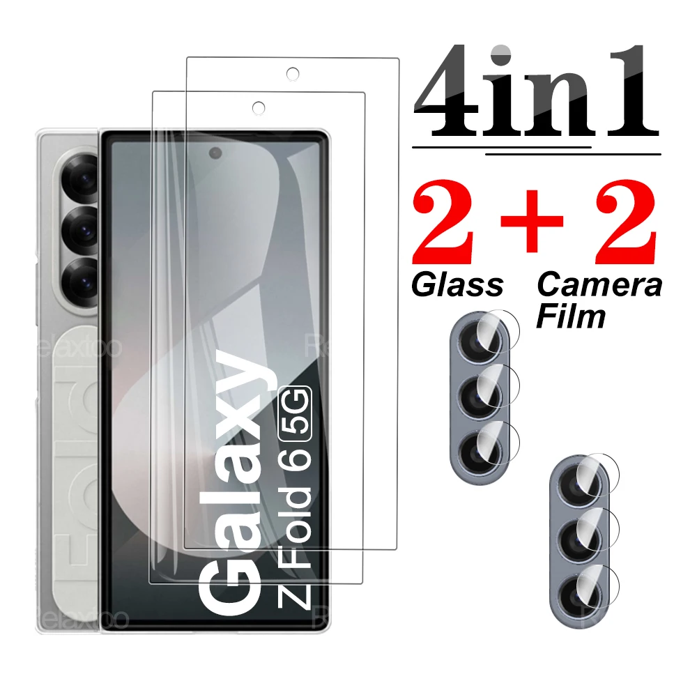 

4 в 1 защитное стекло на ZFold6 закаленное стекло для Samsung Galaxy ZFold 6 Z Fold6 5G 2024 ударопрочное прозрачное Защитное стекло для камеры