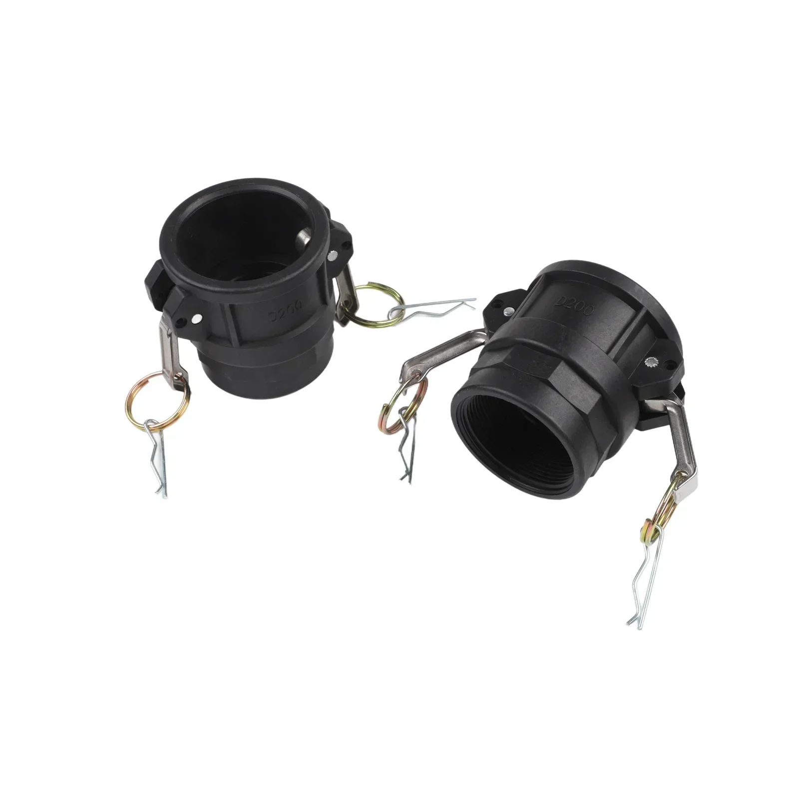 Cam Lock Fittings Kit 2Sets Type D & F Polypropylene Hose Fittings Compatible with 1 to 2 Inch Quick Connect Couplings