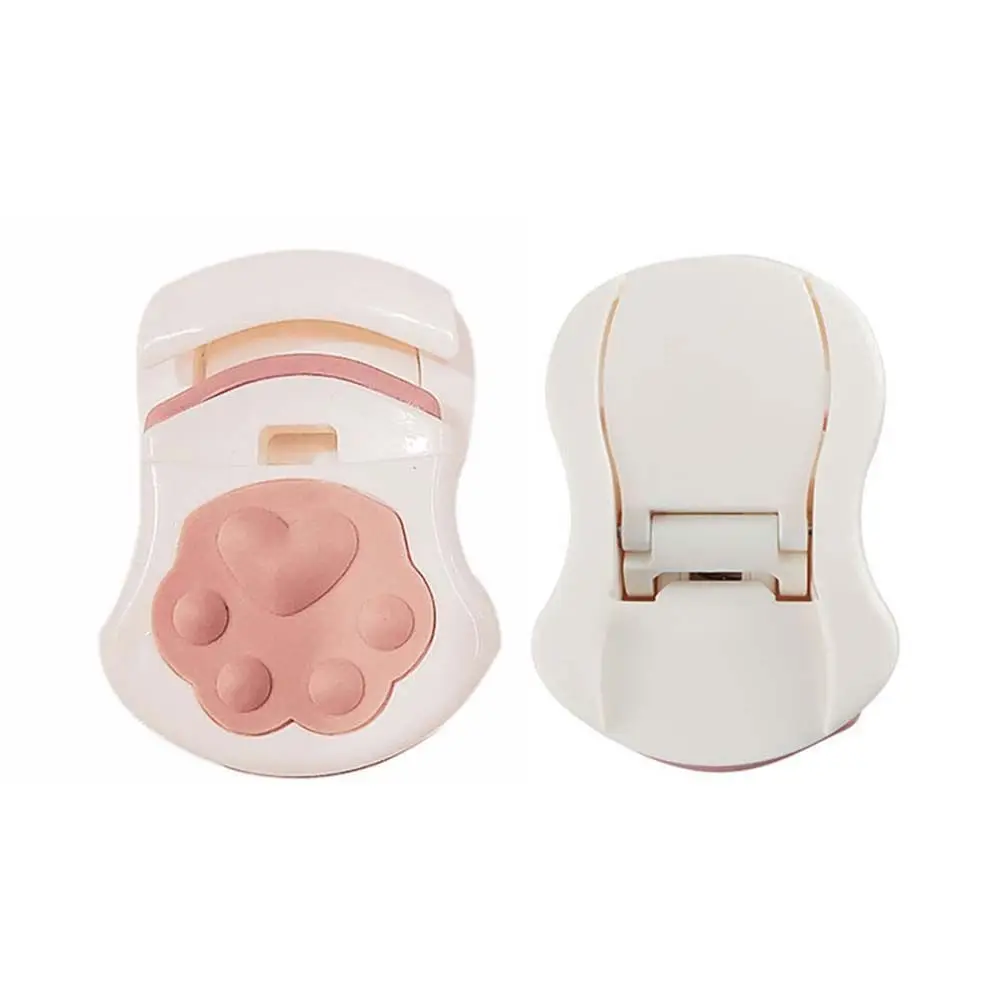 Portátil mini cílios curling aplicador garras de gato bonito clipe de cílios plástico prático modelador de cílios