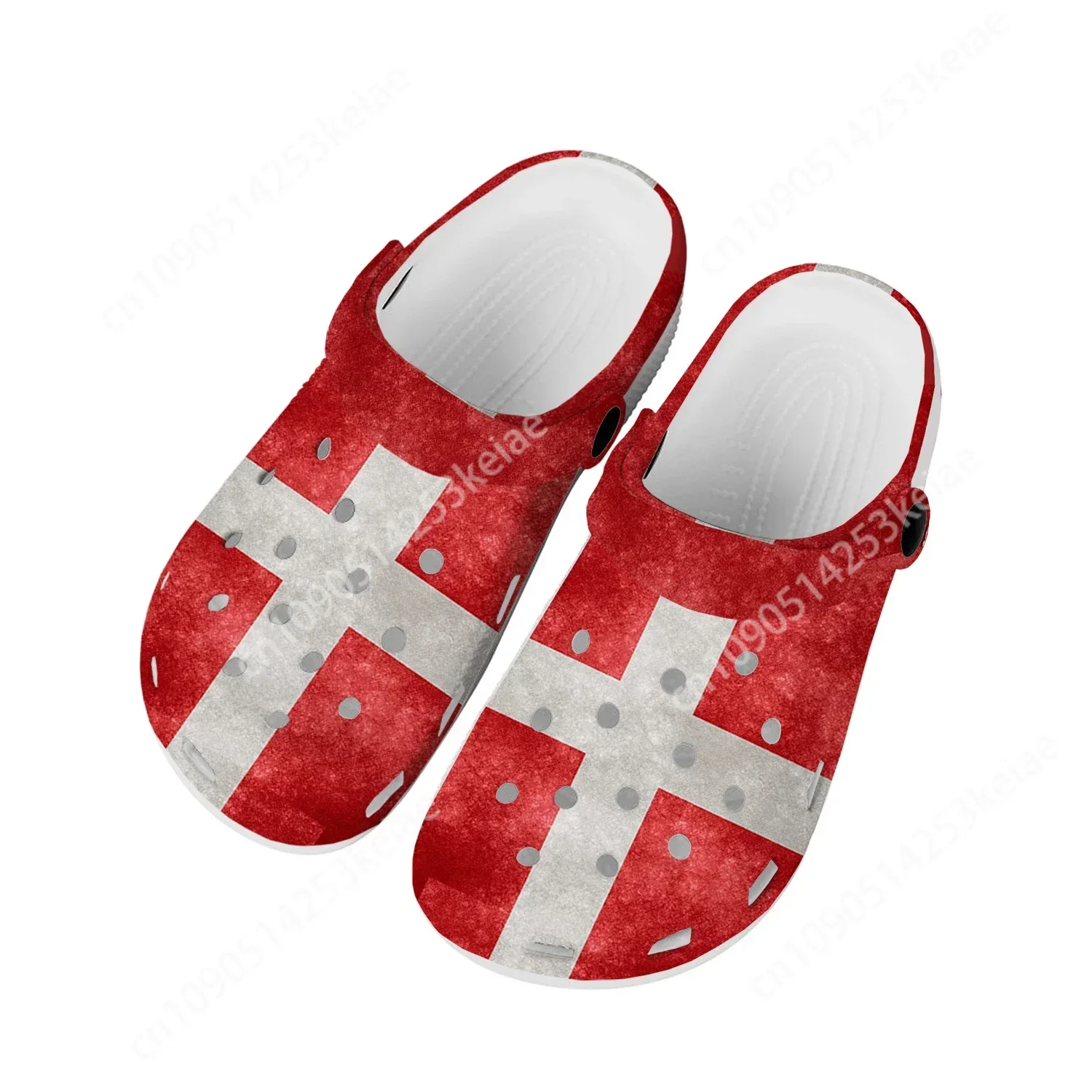 Danish Flag Home Clogs Custom Water Shoes Mens Womens Teenager Denmark Shoe Garden Clog Breathable Beach Hole Slippers