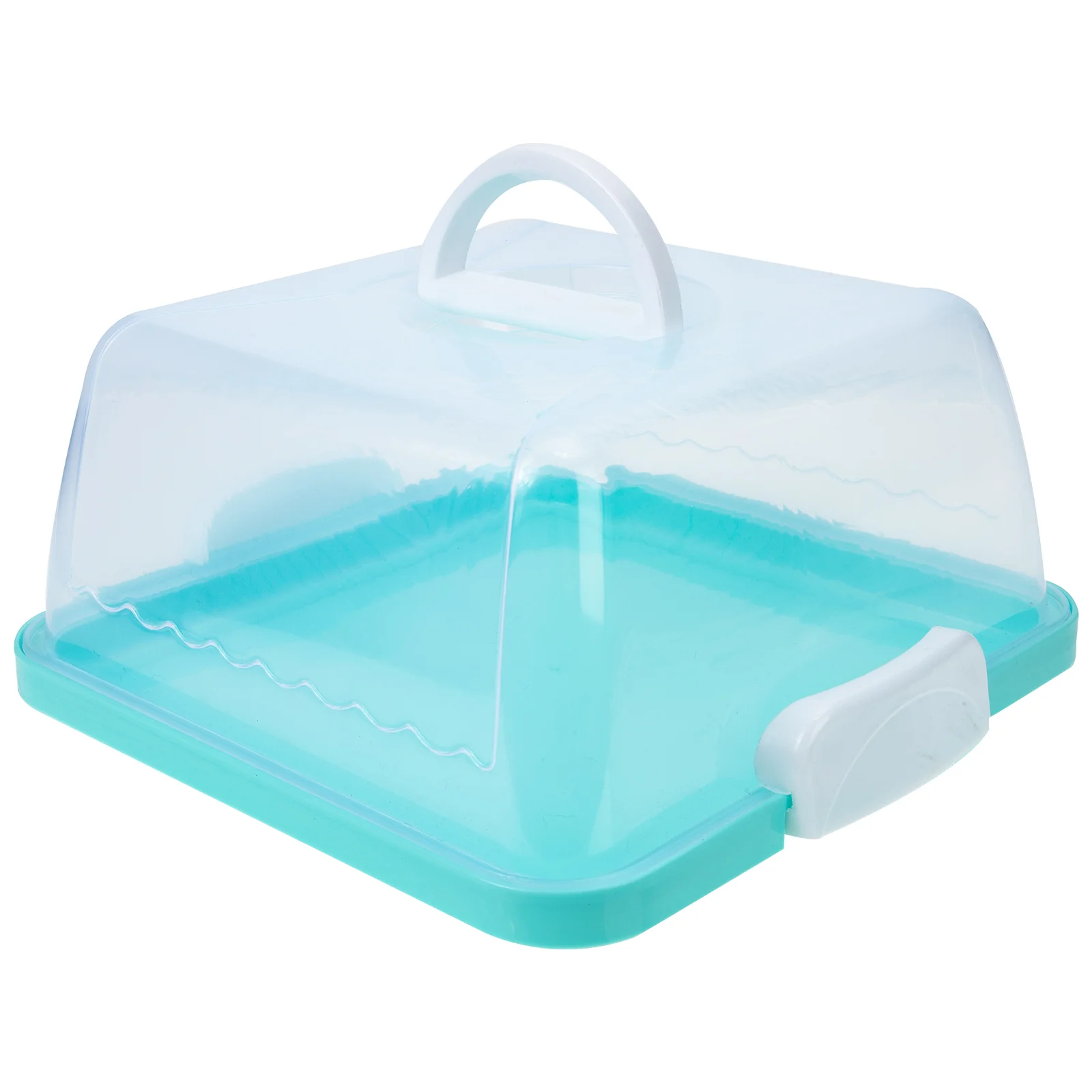 Tragbare Kuchen Box Halter Quadratische Container Tablett Geburtstag Server Träger Transparente Träger Verpackung Display Stand