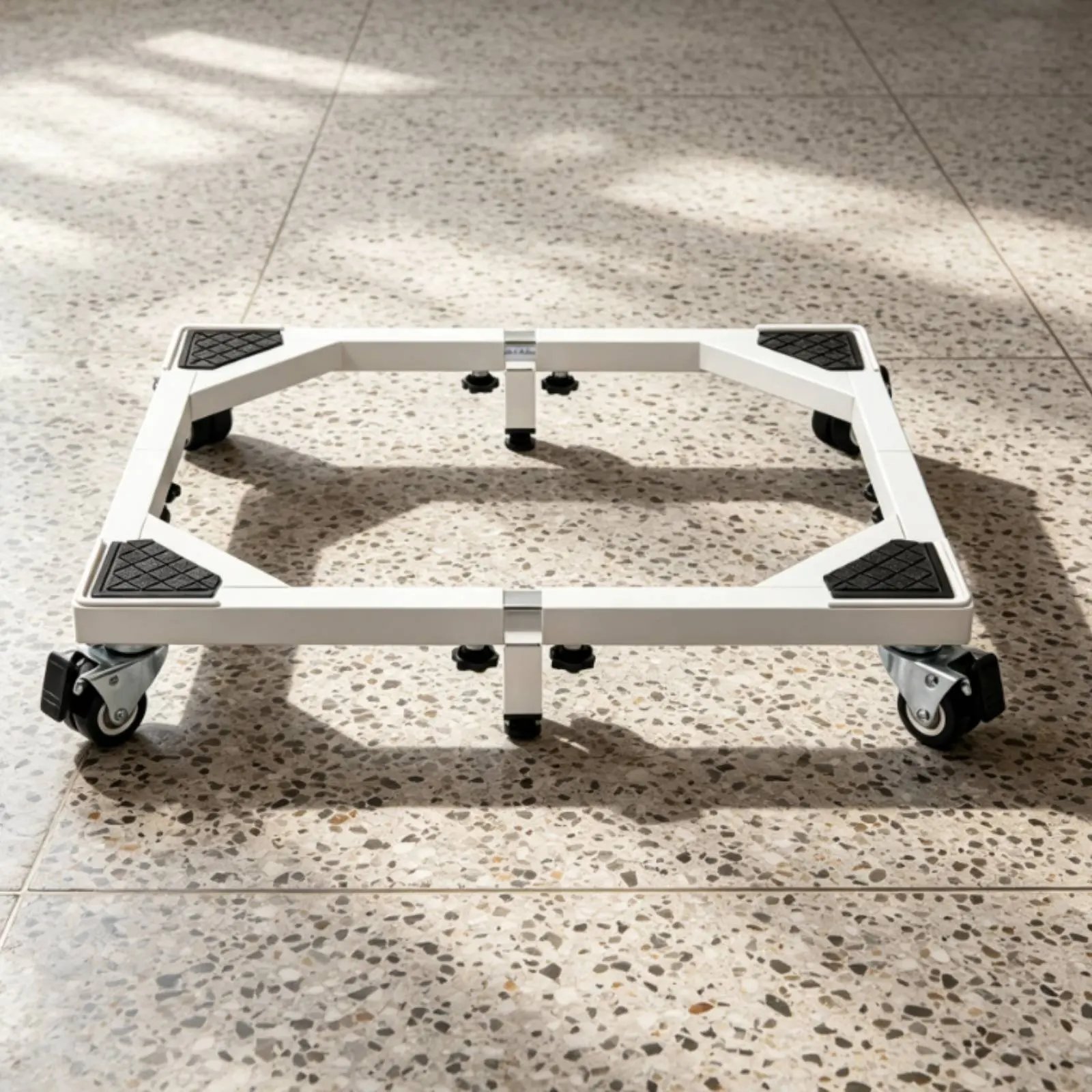 

Adjustable Mobile Base Thickened Stainless Steel Rolling Appliance Stand Washing Machine Stand Rust Resistant for Kitchen
