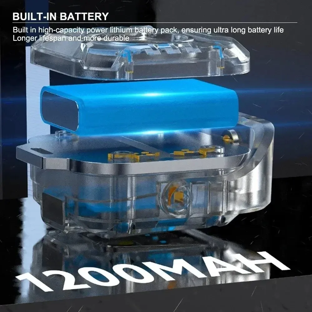 60mm Mini LED Working Light LED Beads 500LM IP44 Waterproof COB Flashlight Type-C Rechargeable Charging Outdoor Camping Torch