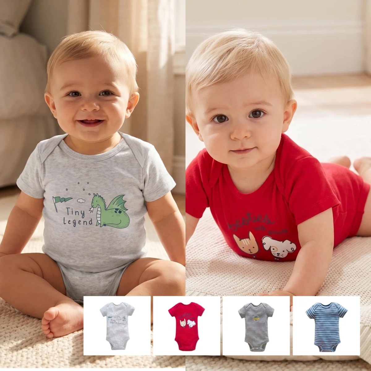 2026 New Summer Baby Bodysuit Romper 1 Pieces Newborn Clothes Soft Infant Tight Fit for Boy 0-24M Newborn Clothing