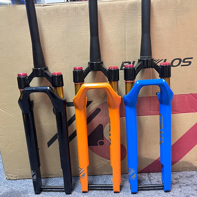 BUCKLOS 700C Suspension Fork 45mm Offset 40mm Travel Gravel Bicycle Fork Tapered 100*12mm Thru Axle Disc Road Cycling Fork