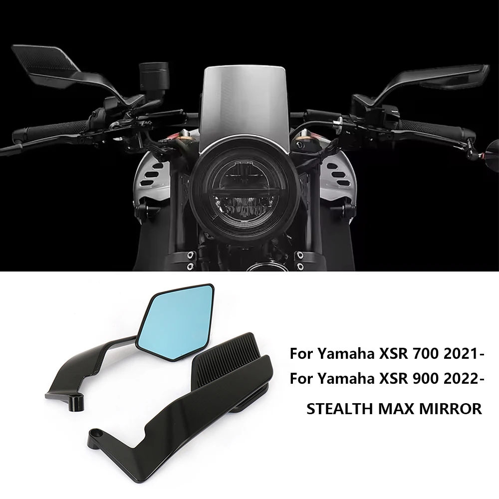 

CNC For YAMAHA XSR900 XSR700 2021- Adventure Motorcycle Mirror Wind Wing Side Rearview Reversing Mirror Anti-Glare 360° Adjusta