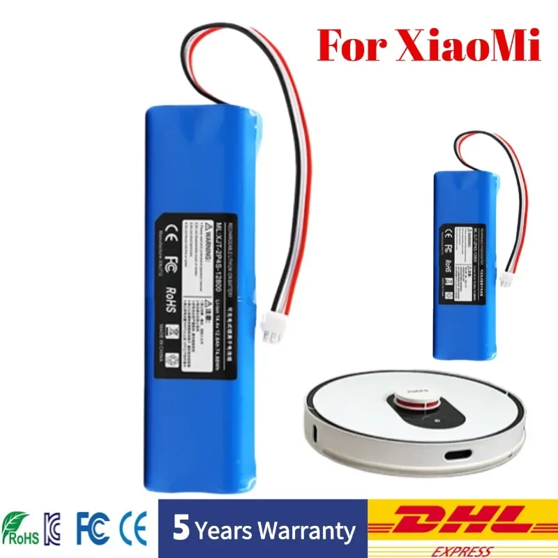 

5200-12800mAh For XiaoMi Lydsto R1 Roidmi Eve Plus Viomi S9 Robot Vacuum Cleaner Battery Pack Capacity Accessories Part