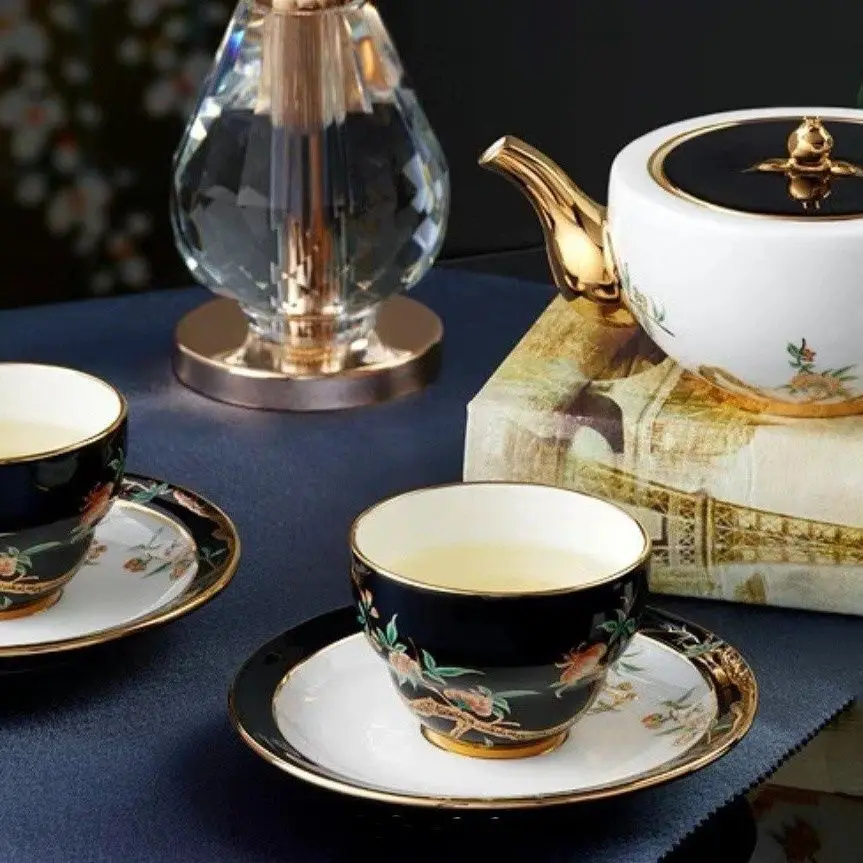 Pomegranate Home Fu Porcelain Yongfengyuan Ceramic Chinese Tableware Parts Soup Cup Dim Sum Box Pot Fruit Plate Bread Basket