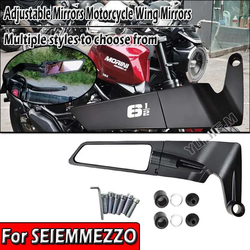 For Moto Morini 6½ SEIEMMEZZO SCR STR 650 STR SPORT SCR TREK Motorcycle CNC Rear View Mirrors HD Motorbike End Side Mirror