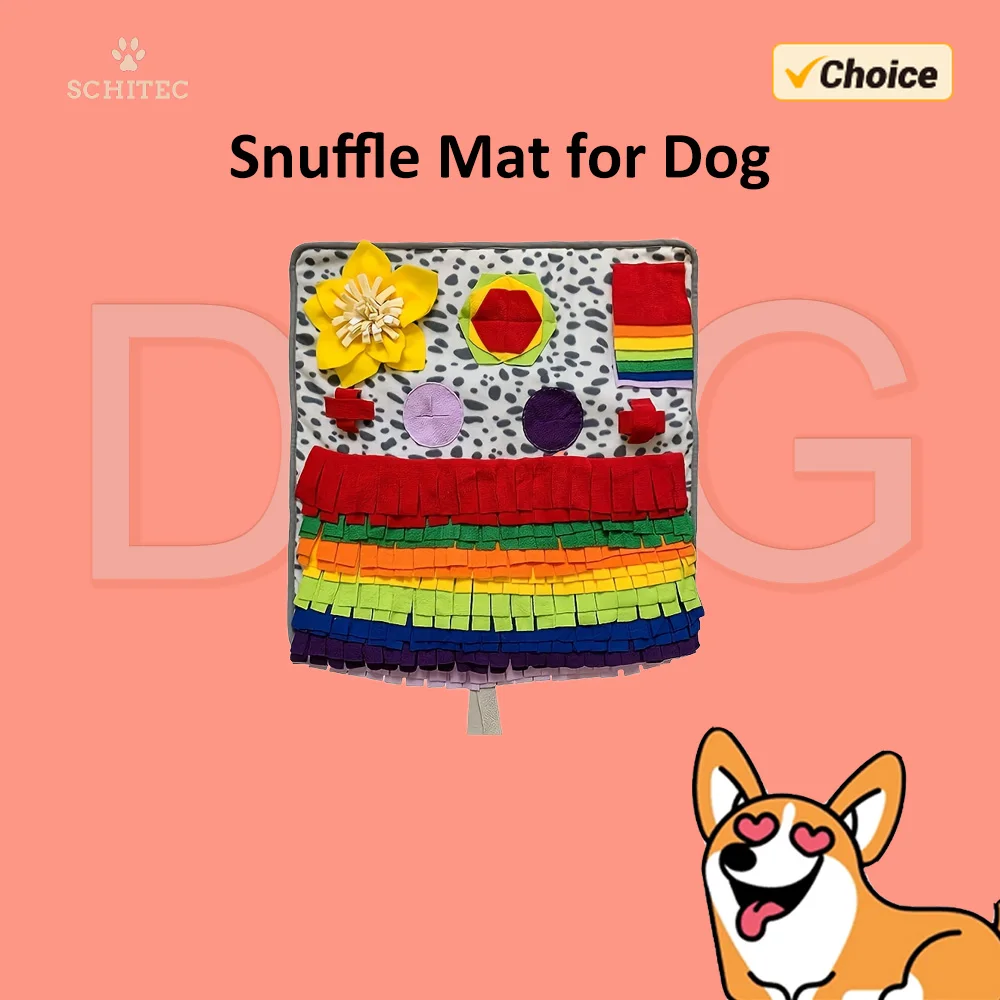 SChitec Snuffle Mat for Dogs Nosework Feeding Blanket Sniffing Pad for Interactive Games Foraging Puzzle Enrichment Toys