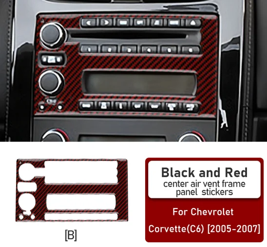 

Carbon Fiber Center Navigation Frame Type B With CD Slot For Corvette C6 2005-2007 Real Sticker Interior Accessories Upgrade