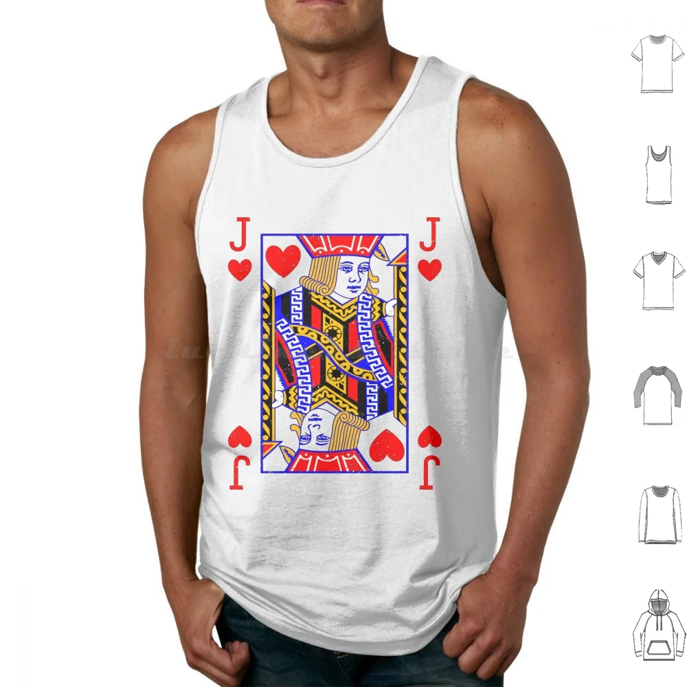 Jack Of Hearts Tank Tops Print Cotton Jack Of Hearts Retro King Of Hearts Hearts King Queen Of Diamonds Ace Of Diamonds
