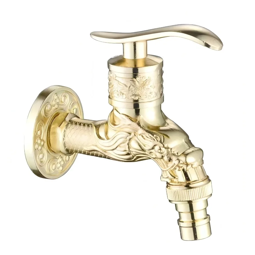 Wall Mounted Antique Faucet For ShuiMuYouPin Retro Bibcock Mop Pool Tap Garden Cleaning Water Single Cold Brass Fitting