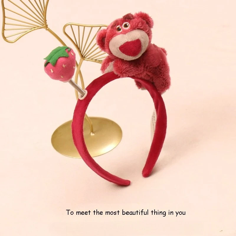 Disney pooh urso bonito ponto lotso bandana, cocar dos desenhos animados, cartão de foto de evento de desempenho, presente de aniversário