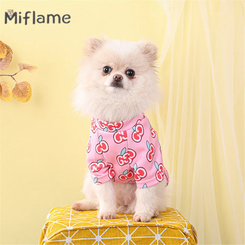 

Miflame Cute Printed Pet Pullover Fashion Small Dogs Sweater Comfortable Non Pilling Cat Dog Clothing French Bulldog Corgi Teddy