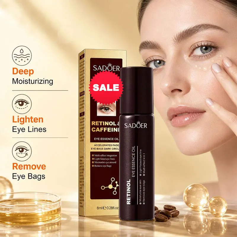 Retinol Eye Essence Oil Anti Dark Circles Under the Eyes Moisturizing Eye Cream Fade Fine Lines  Brighten Eye Skin Care Serum