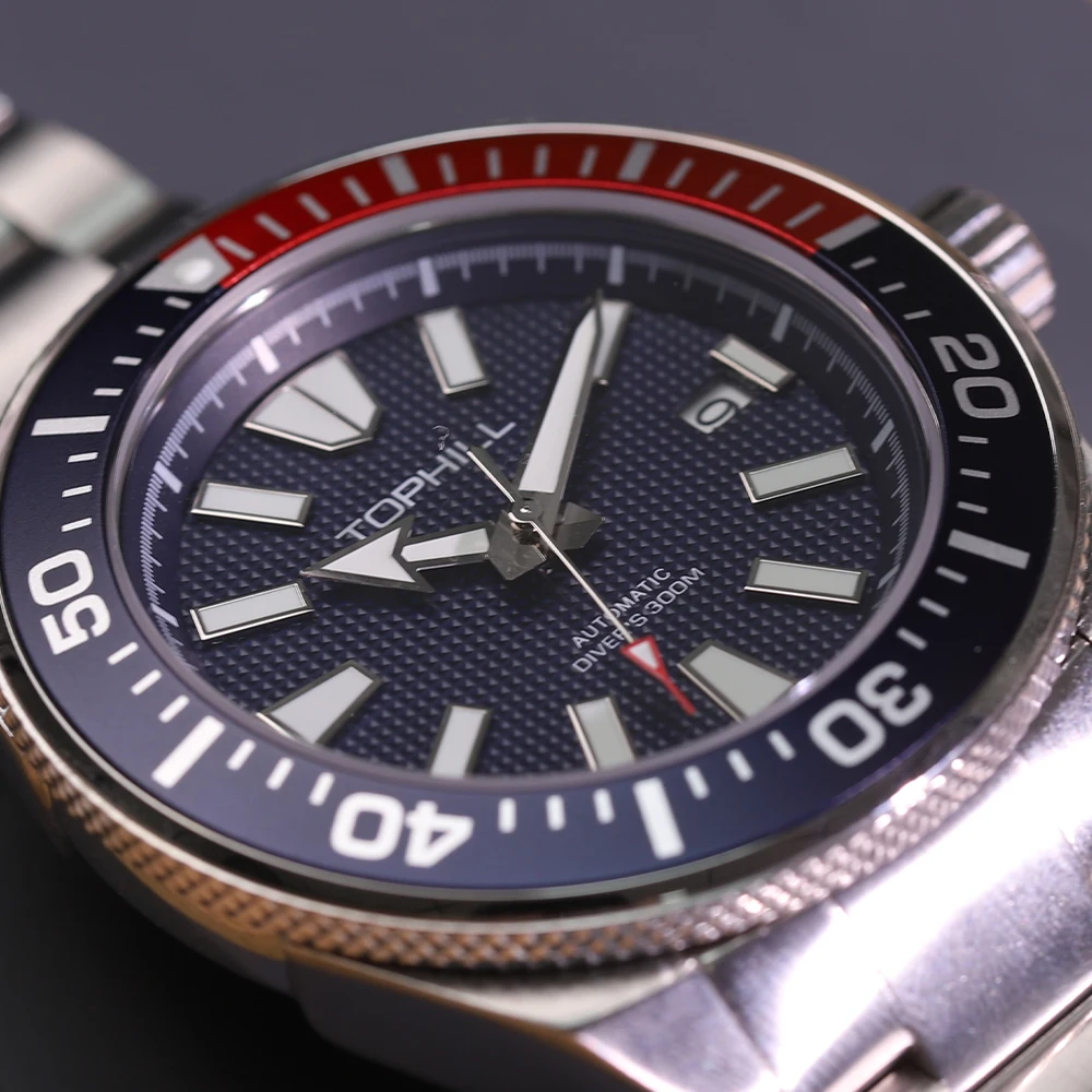 TOPHILL 300M Diving Watch NH35 316L Automatic Mechanical Watches Waterproof Sapphire Super Luminous Men's Wristwatches TD008G image 2