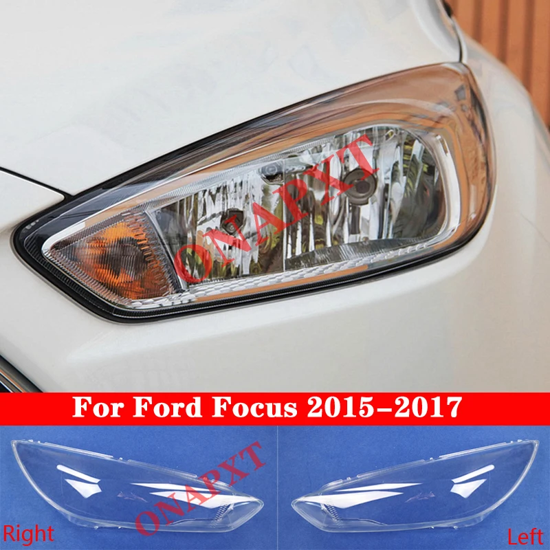 

Car Front Headlight Cover For Ford Focus Transparent Lampshades Lamp Shell Front Car Lens Headlamps 2015-2017