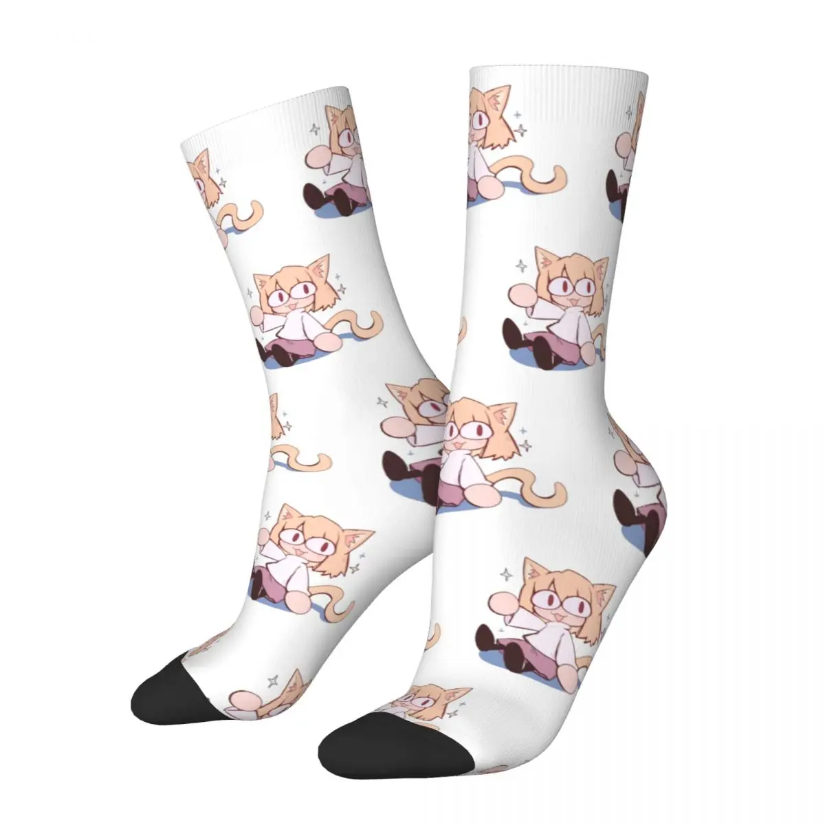 

Winter Warm Fashion Unisex Neco Arc Funny Memes Neko Cat Socks Sweat Absorbing Crew Socks