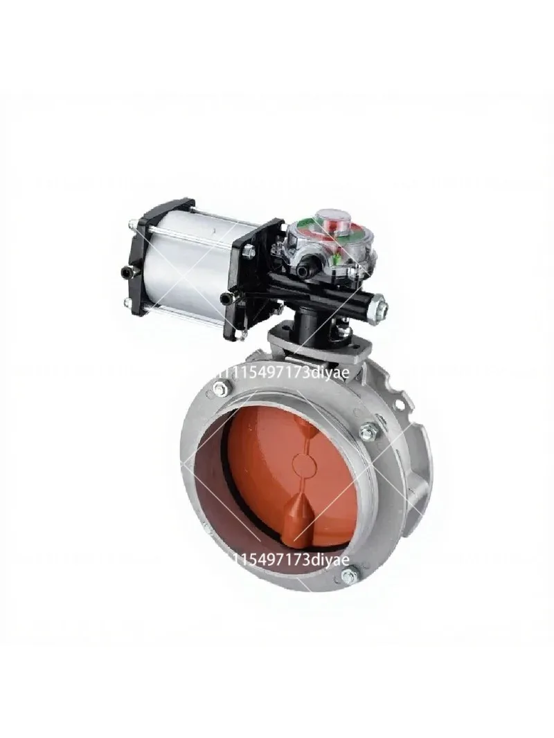 Pneumatic Butterfly Valve DN200 250 300 Aluminum Alloy Flange Cement Mixing Plant Dust Collector