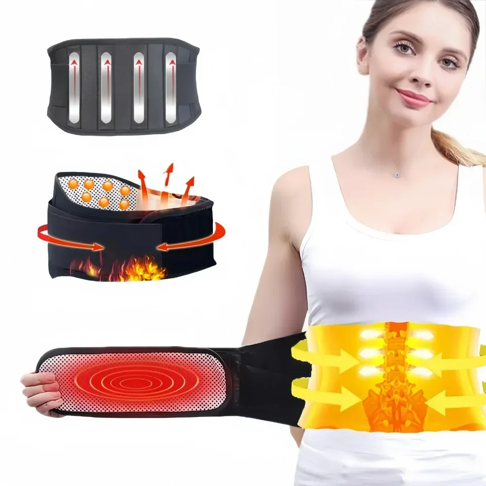 Adjustable Waist Tourmaline Self Heating Magnetic Therapy Back Waist Support Belt Lumbar Brace Massage Band Health Care