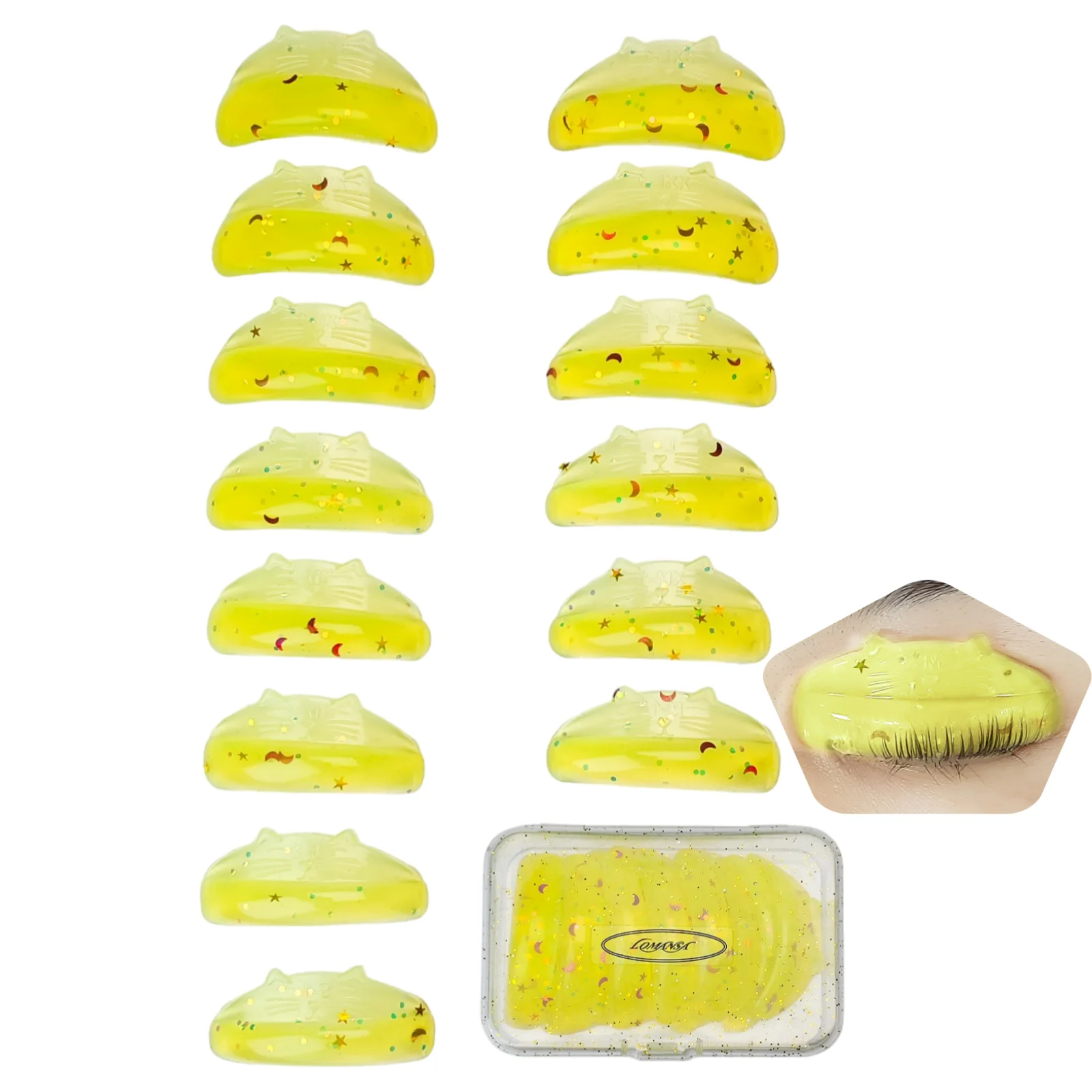 Lomansa nuevo C Curl silicona pestañas permanente varillas escudo pegajoso elevador de pestañas almohadillas levantamiento 3D rizador de pestañas accesorios herramienta de maquillaje