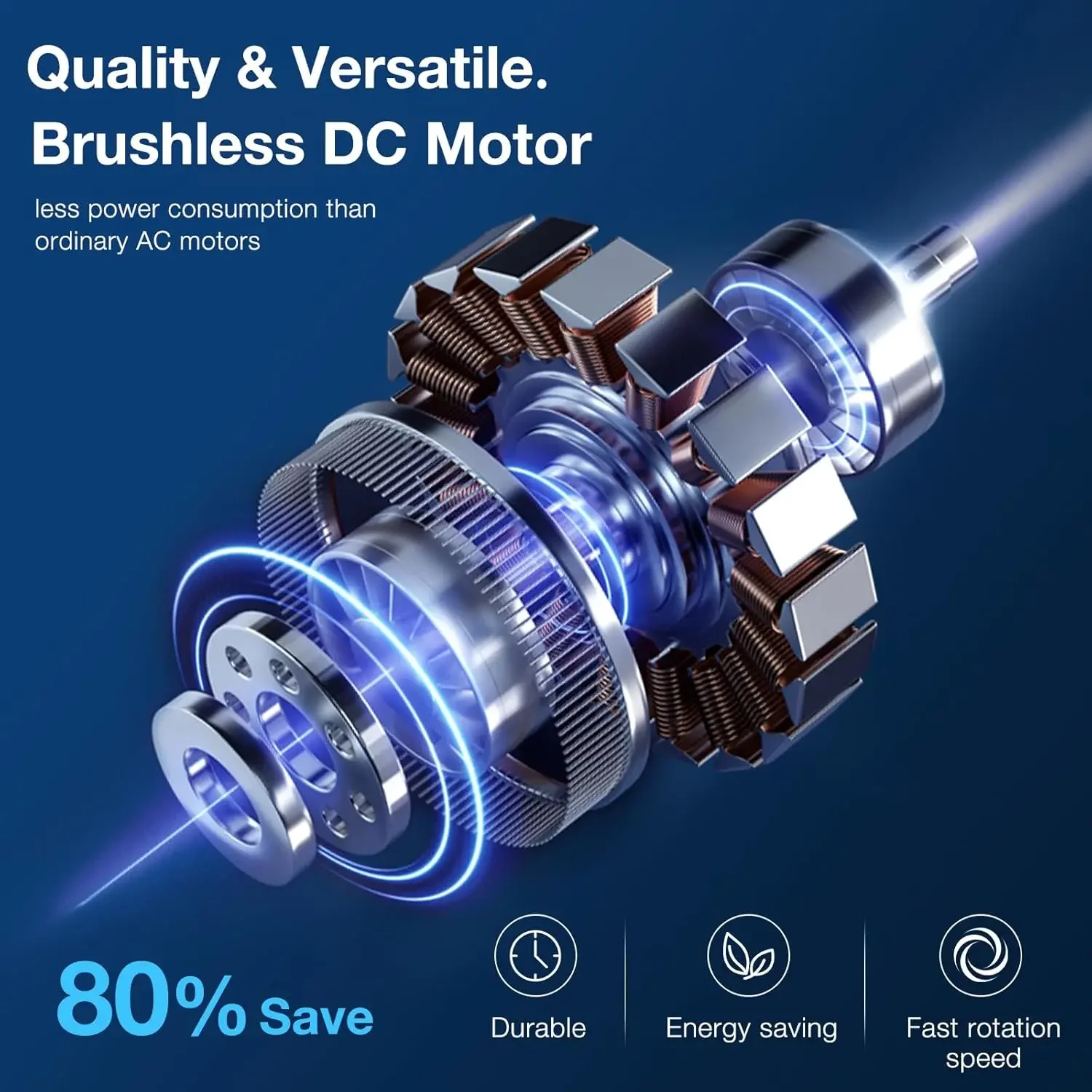 Потолочный вентилятор с подсветкой и дистанционным управлением, 52-дюймовый, матовый никель (5 лопастей), светодиодный потолочный вентилятор, подходит для освещения 24 Вт, что