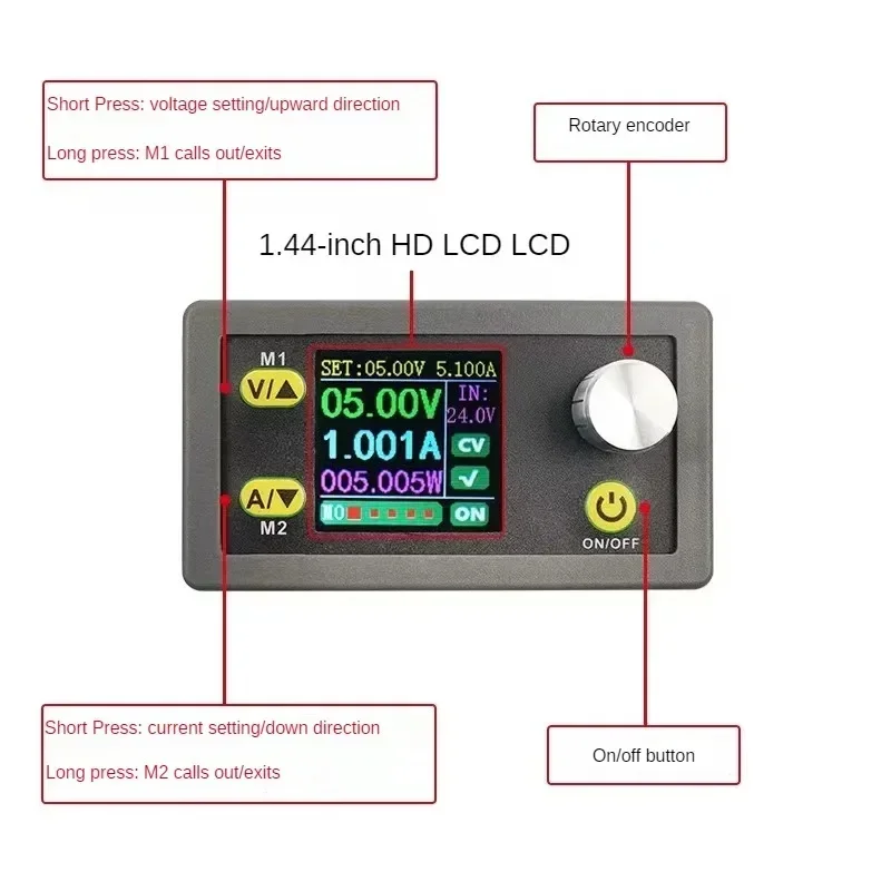 WZ3605E DC DC Buck Boost Converter CC CV 36V 5A Power Module Adjustable Regulated laboratory power supply Voltmeter ammeter