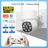 ANSVICAM 5MP Wifi PTZ Camera Outdoor 10X Zoom Security IP Camera Color Night Vision Two-way Audio Human Motion Detection Tuya