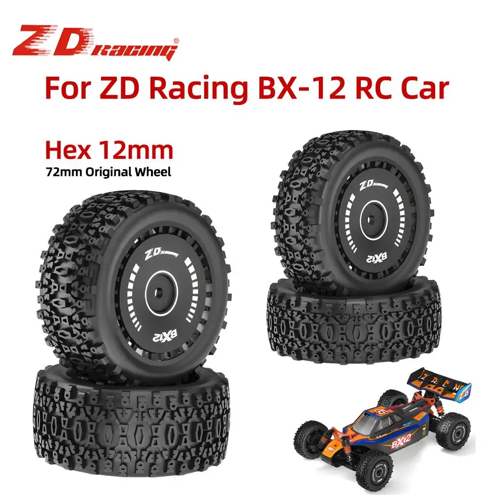 

ZD Racing 2PCS RC Автомобильные шины Резиновые шины для гоночного внедорожного автомобиля для 12-миллиметрового шестигранного радиоуправляемого автомобиля и оригинальные шины 1/12 ZD Racing BX12