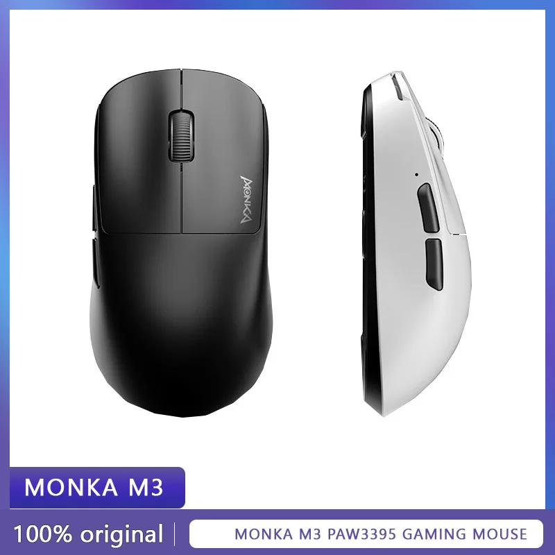 

Monka M3 Wireless The Third Mock Examination Game Mouse 2.4g Bluetooth Wired E-Sports 3395 Lightweight Computer Peripherals