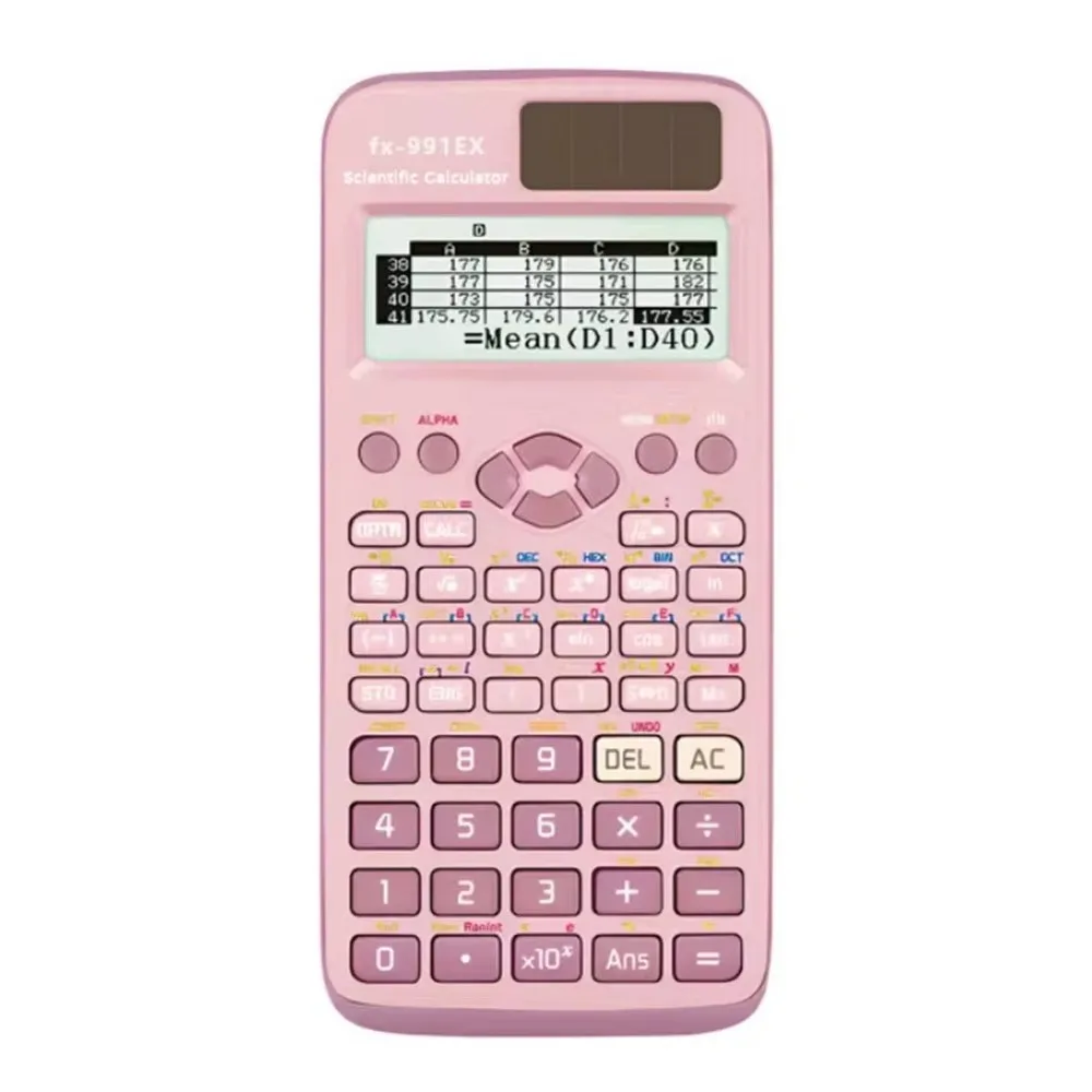 

Battery Power Scientific Calculator 552 Functions Pink/blue/black Engineering Calculator Multifunctional Advanced Features