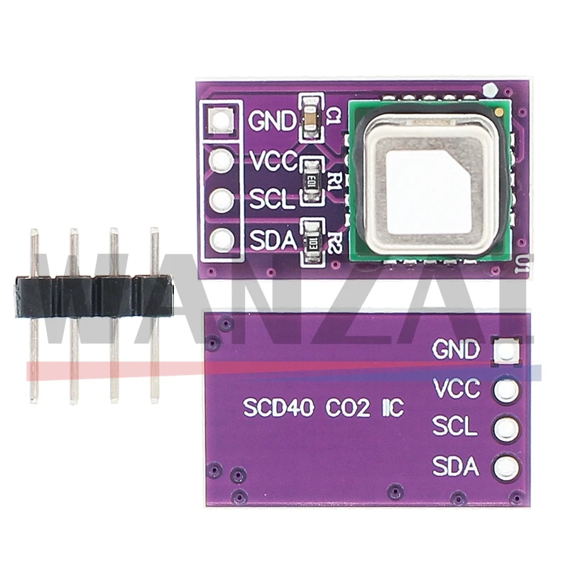 Das AITEWIN SCD40 SCD41 Gassensormodul erkennt die CO2-Kohlendioxid-Temperatur- und Feuchtigkeitssensor I2C-Kommunikation