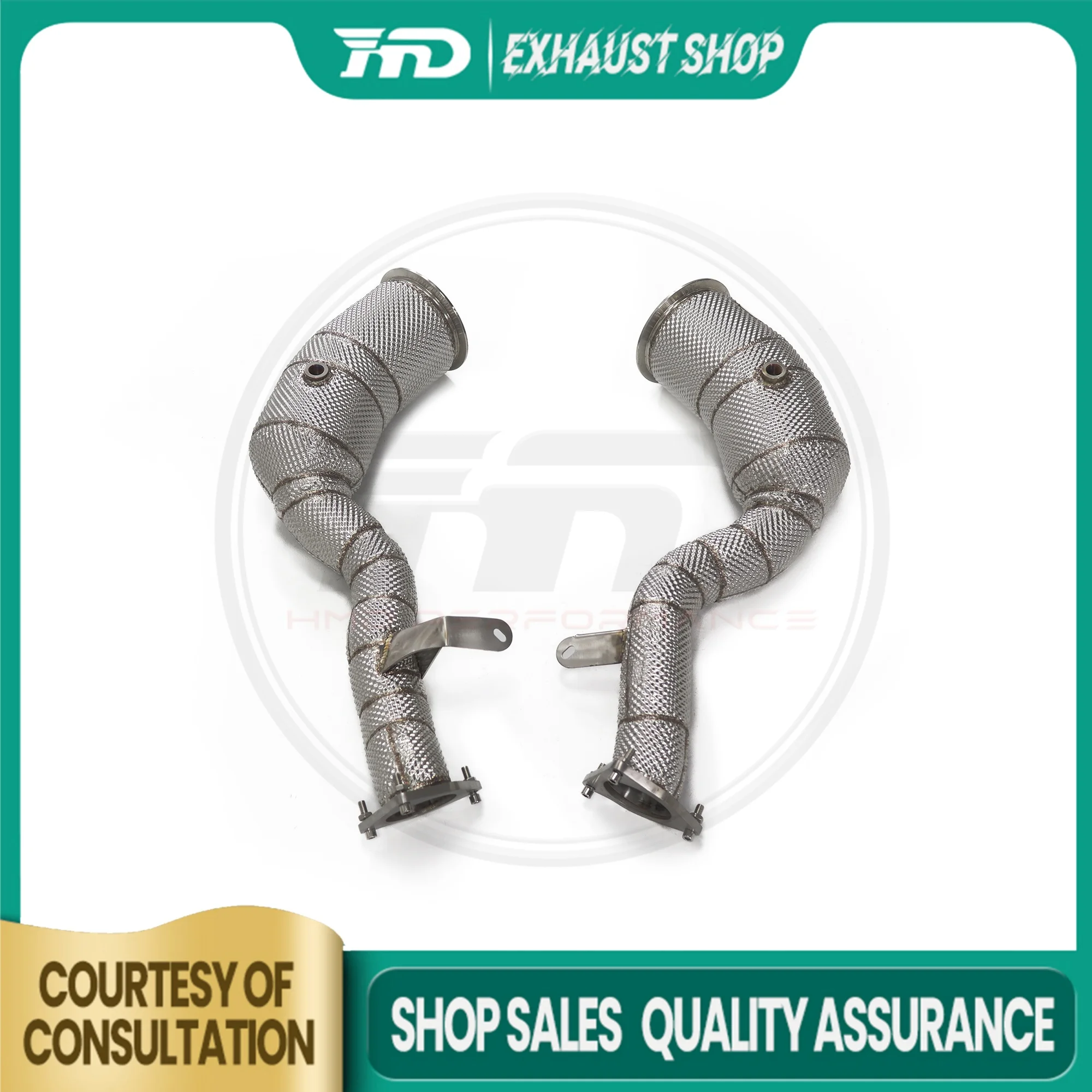 

High Quality Downpipe For Porsche Macan GTS 95B 2.9T Stainless Steel Exhaust System Heat Shield High Flow Performance HMD