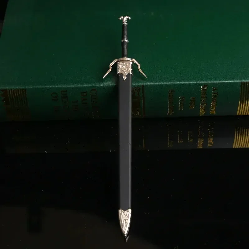 22cm Geralt Weapon Wild Hunt White Wolf Game Peripheral Medieval Knight Steel Sword Weapon Model Collection Festival Gifts Toys