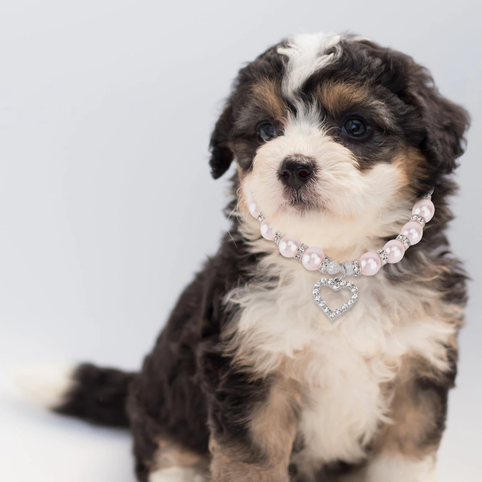 

Bling Dog Jewelry Pearl Necklace Adjustable Pet Collar Charms Pearls for Large Design Photo Costumes Accessories Pet