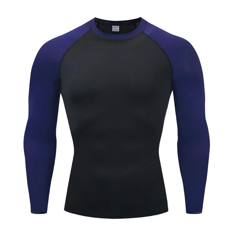 Men\'s Jogging T-shirt Compression Long Sleeve Running Sport T Shirt Fitness Tops Tee Quick Dry Tight Training Gym Shirts Jersey