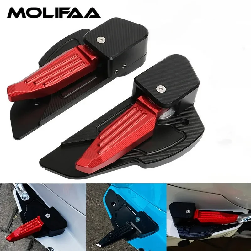 

Motorcycle Foldable Rear Passenger Pedal For Vespa Sprint Primavera 150 2013-2020 Footpad Catapult Footrest Footstep Accessories