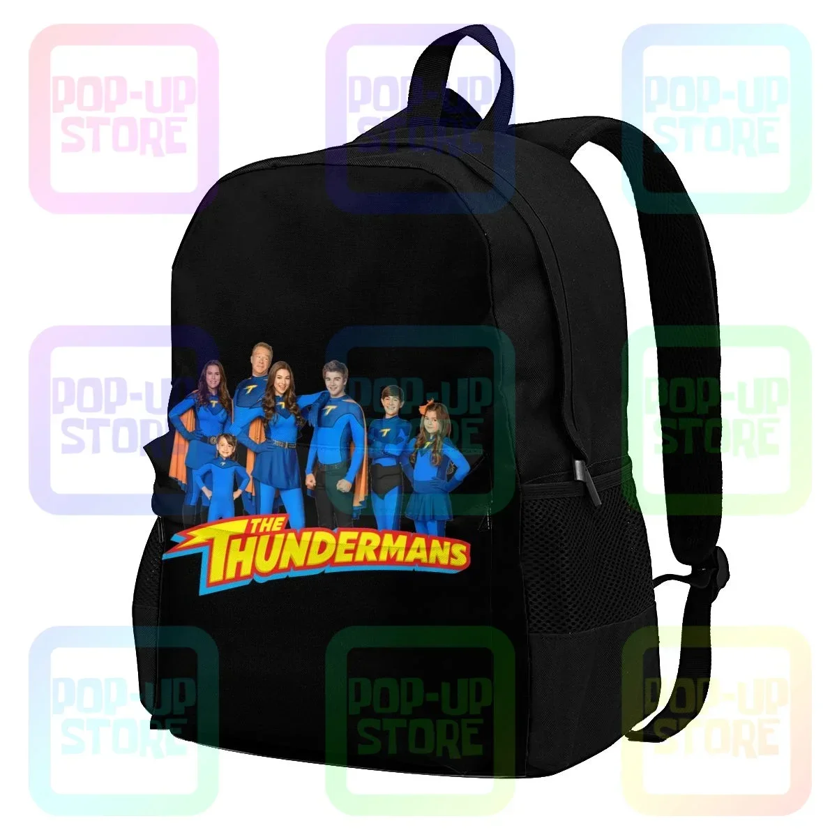 The Thundermans Family Group Shot Logo Large Capacity Backpack Vintage Portable Sports Style School Sport Bag