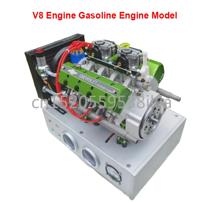 V8 Engine Model Micro OHV Eight-cylinder Four-stroke Gas version Engine Model V8-VX800 Can Start Gift for Adult