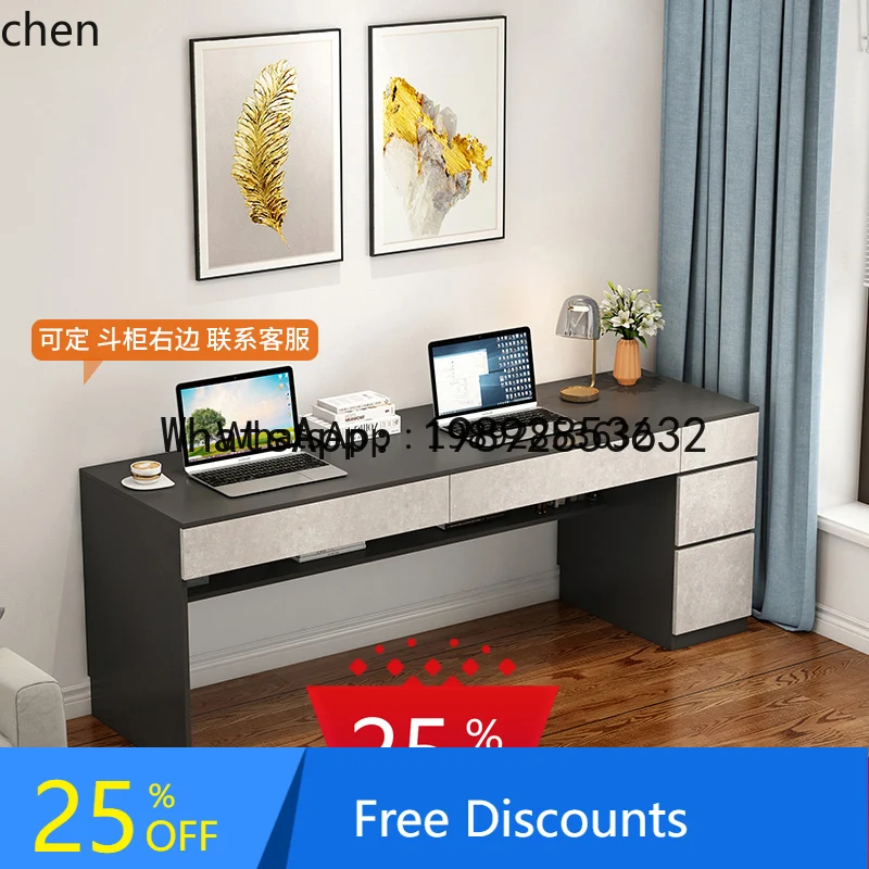 

double computer desk light luxury bedroom study home writing desk study table